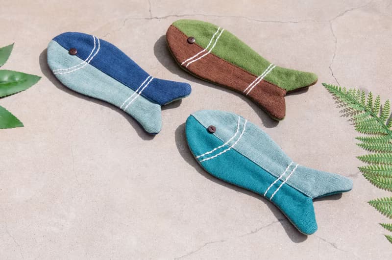 動物收納包/筆袋/化妝包/筆盒/餐具袋/動物文具-手工刺繡魚兒筆袋