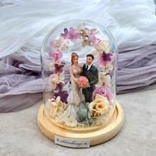 永生花玻璃罩 結婚禮物 婚禮裝飾擺設 永生玫瑰 情人節禮物 PF037