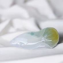 冰三彩翡翠年年有魚|天然緬甸玉翡翠A貨| 送禮