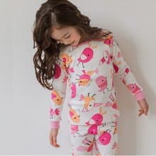 冬日鳥兒生活-舒棉微增厚雲柔衣長袖韓國童裝-K21020