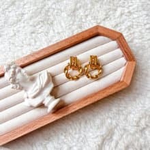 【日本中古】Vintage Givenchy 1990's 18KGP 麻花耳夾
