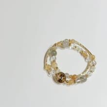 Mimis設計款 綠野仙蹤  胎毛水晶雙圈手鍊