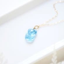 頂級海藍寶媚眼小狐仙 項鍊水晶