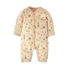 【SISSO有機棉】大地石虎鴞鴞空氣棉長袖兔裝 3M