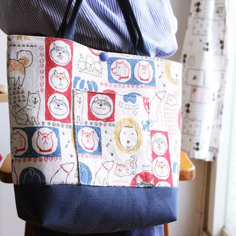 文青風手提袋  忠實的朋友 便利 午餐袋