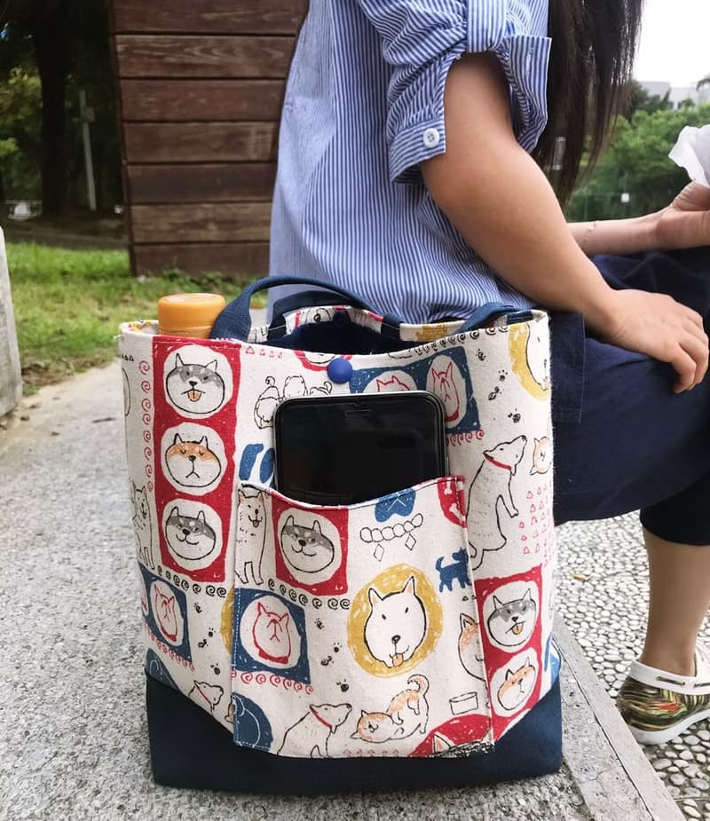 文青風手提袋  忠實的朋友 便利 午餐袋