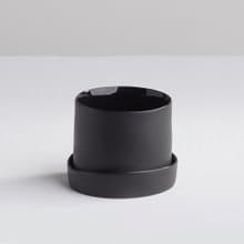 【3,co】水波蓋杯(2件式) - 黑