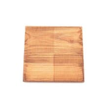 天然柚木方型托盤/餐盤M號-條紋款│24CM不上漆原木製 露營野餐