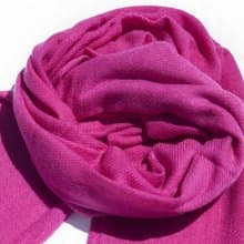 手織圍巾 喀什米爾Cashmere/羊絨圍巾/純羊毛圍巾披巾/戒指絨披肩 聖誕節禮物 交換禮物 母親節 父親節-熱情桃紅