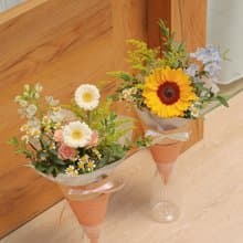 冰淇淋甜筒-鮮花花束