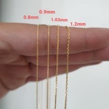 14K金18K金項鍊 百搭k金項鏈 方角鏈
