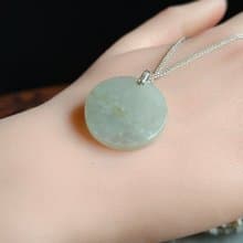 平安無事-天然緬甸翡翠無事牌項鍊-本命年推薦-招好運保健康5