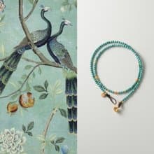 原創只此青綠綠松石小米珠項鏈手作串珠項鏈