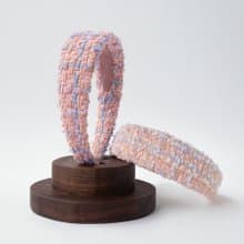 cherry blossom tweed hairband handmade headband
