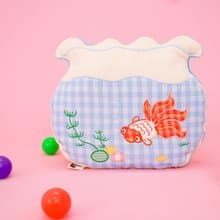 金魚魚缸 80s復古昭和可愛 金魚抱枕 刺繡布藝