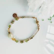 C.Lady晶女子。脈輪水晶系列－綠摩根石水晶手鍊