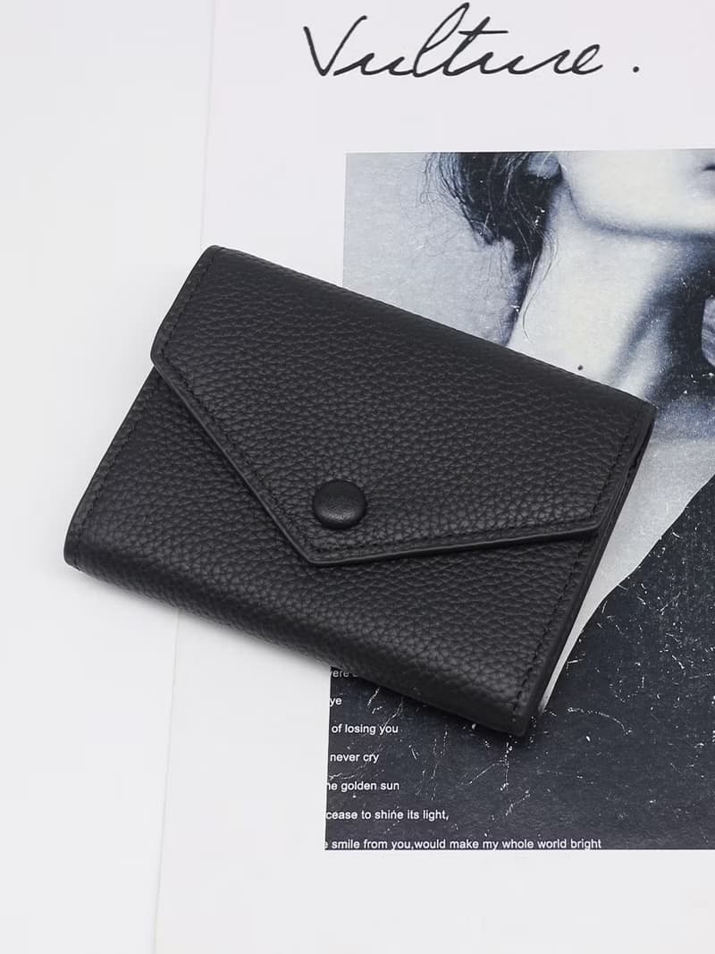 大容量 三折頭層牛皮錢包