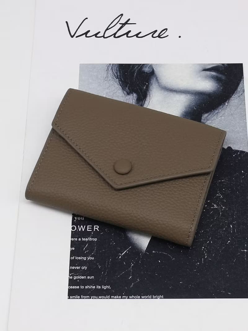 大容量 三折頭層牛皮錢包