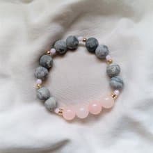 粉晶│網絡石│14K金珠│捷克手工石│水晶 手鍊 │情人節 禮物