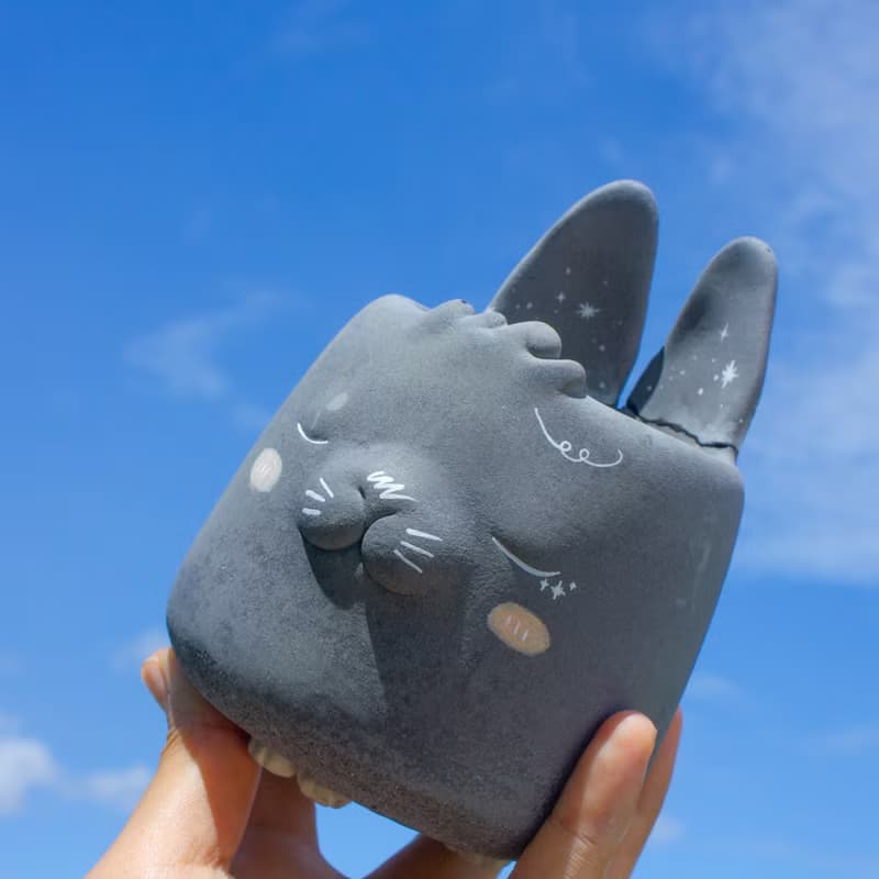 銀河光兔 水泥盆器 盆景 植栽 禮物 禮品 送禮 年節