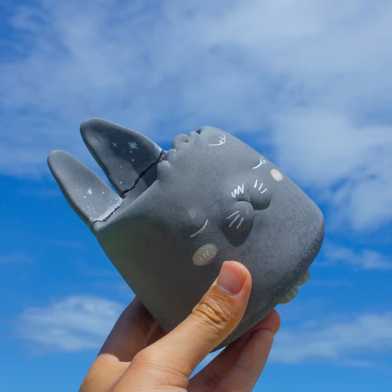 銀河光兔 水泥盆器 盆景 植栽 禮物 禮品 送禮 年節