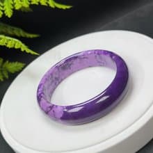 優質紫雲母手鐲 58MM 高瓷飄花紫色雲母手環 溫潤爾雅 提升氣質