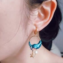 bi creature //海鮮鯨鯊珊瑚海星珍珠手工軟陶耳環