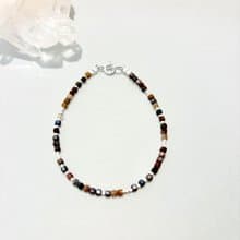 Ops Pietersite silver bracelet -限定/彼得石/925純銀/正方型
