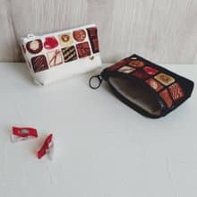 【FCC/小小零錢包】百味巧克力 黑 白 燙金 日本帆布 悠遊卡OK!