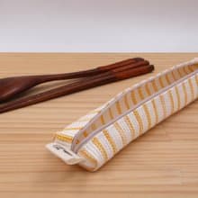 【紙布家】紙線編織 小餐具袋 黃白