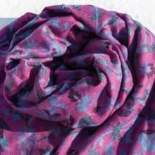 羊絨毯喀什米爾Cashmere/羊絨圍巾/純羊毛圍巾披巾/戒指絨披肩 聖誕禮物 情人節禮物 交換禮物 生日禮物-花朵藤蔓