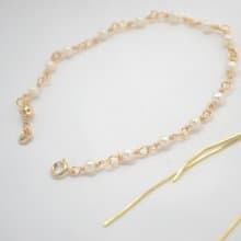 珍珠/簍空轉運珠/14KGF手鍊