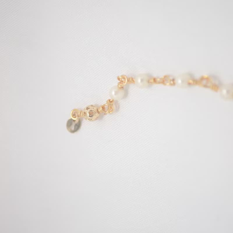 珍珠/簍空轉運珠/14KGF手鍊