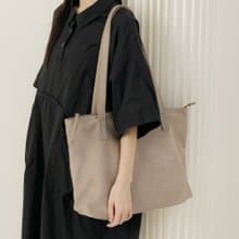 supportingrole 真皮輪廓簡約利落長背帶托特包  卡其米