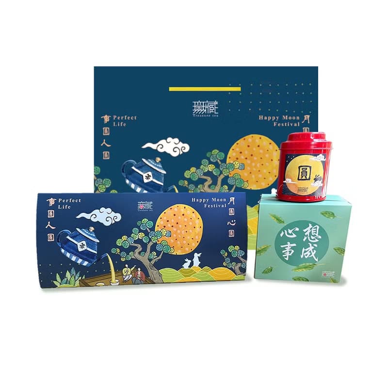【無藏】中秋公益禮盒 綜合茶食禮F2 (1茶罐+1茶食)【幸福圓滿】