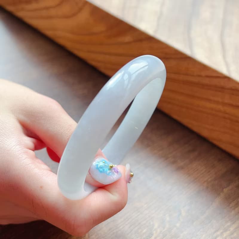 冰種翡翠手鐲 | 19圍 | 天然緬甸玉翡翠A貨 | 送禮