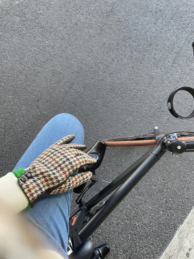 Harris tweed秋冬保暖男女情侶哈裡斯粗花呢英倫羊毛真皮觸屏手套