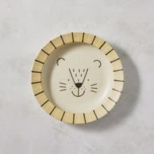 【福袋】日本美濃燒 - 萌萌毛獅深盤 (22.5cm)