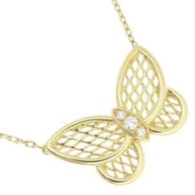 【日本直送】ヴァンクリーフ&アーペル Van Cleef & Arpels パピヨン ネックレス K18YG × ダイヤモンド 約5.2g レディース【中古】