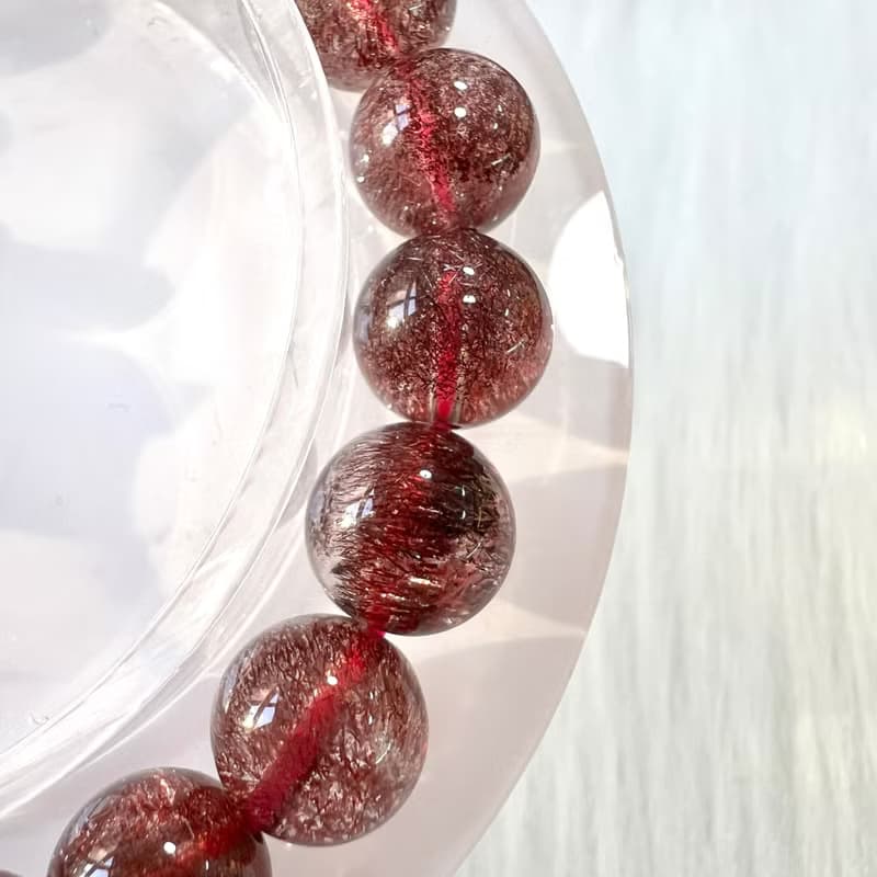 巴西老礦煙花紅超七手串  | 水晶手串 | 水晶手鏈 | 水晶手鍊