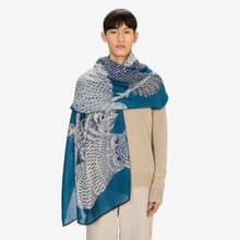 【INOUI EDITIONS】CHOUETTE 羊毛圍巾80 - 灰藍