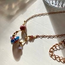 老林雜貨 | 尼泊爾彩珠設計項鍊