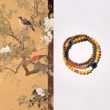 原創手工印度邁索爾正區黑肉老山檀蜜蠟多圈手串好遠手鏈生日禮物