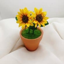 向日葵黏土盆栽
