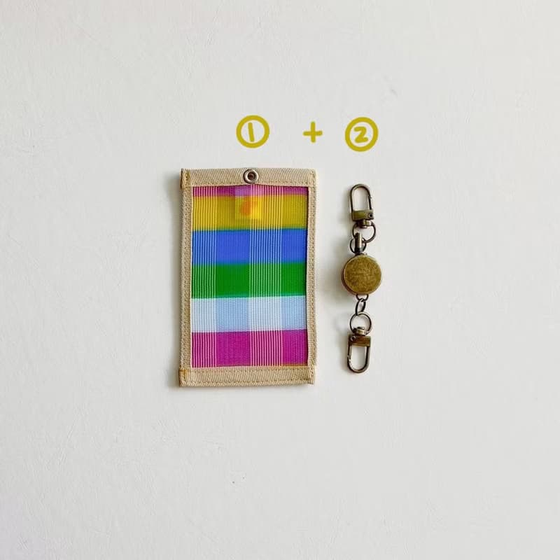 台灣LV-茄芷優遊趣-伸縮卡套(粉紅格)