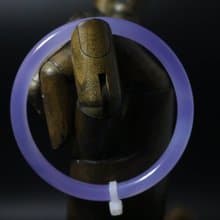 紫罗兰细条手镯天然玉髓复古圆条手环礼盒