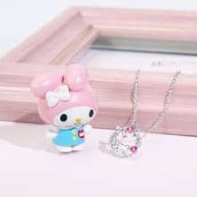 Sanrio學院Mix系列-MyMelody美樂蒂晶鑽純銀項鍊