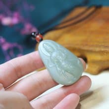 【站姿觀音】項鏈 和田玉吊墜 觀音菩薩男友生日禮物