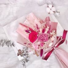 【母親節系列】永生玫瑰 永生康乃馨 韓式花束(中款)