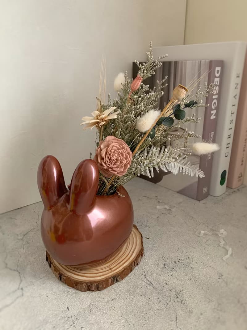 錢兔似錦 乾燥花束盆花